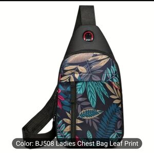 Leaf Print Crossbody Bag